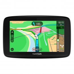TomTom VIA 53 - GPS Navegación con pantalla táctil de 5”, y mapa de 48 países, color negro,  planifica rutas inteligentes que te ayudan a escapar del tráfico en tiempo real - color negro
