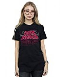 Star Wars Mujer Blended Logos Camiseta del Novio Fit