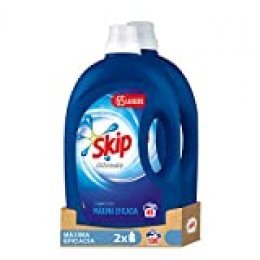 Skip Ultimate Máxima Eficacia Triple Poder - Detergente Líquido para Lavadora, 3.25 l, Paquete de 2 x 65 lavados, Total: 130 lavados, 6.5 l
