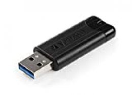 Verbatim PinStripe 32GB USB 3.0 (3.1 Gen 1) Conector USB Tipo A Negro unidad flash USB - Memoria USB (32 GB, 3.0 (3.1 Gen 1), Conector USB Tipo A, Deslizar, 3,6 g, Negro)