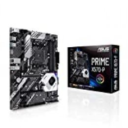 ASUS PRIME X570-P - Placa base ATX AMD AM4 con PCIe 4.0, 12 etapas de potencia DrMOS, DDR4 4400MHz, dos M.2, HDMI, SATA 6 Gb/s y conector USB 3.2 Gen. 2