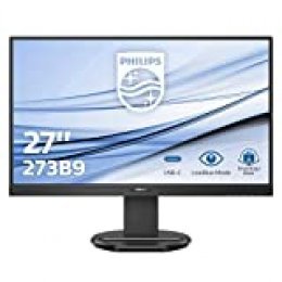 Monitor Philips 273B9 - Pantalla para PC de 27" FHD (1920x1080, IPS, 75Hz, 4 ms, AdaptiveSync, Flickerfree, Lowblue, Altavoces, VESA, D-Sub, HDMI, Displayport, USB-C)