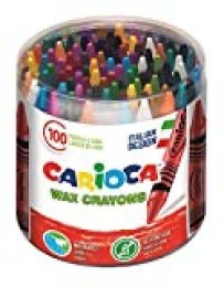 CARIOCA WAX | 42399 - Caja de Ceras, Colores Surtidos 100 Unidades