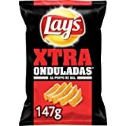 Lay's Xtra Onduladas - Patatas Fritas al Punto de Sal, 150 gr
