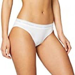 Calvin Klein Braguita de Bikini, Blanco (White 100), (Talla del Fabricante: Large) para Mujer
