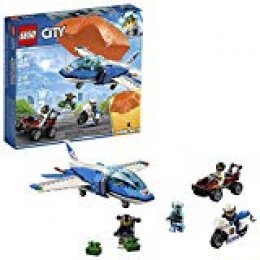 LEGO City - Police Policía Aérea: Arresto del Ladrón Paracaidista, Set de Aventuras para Construcción con Paracaídas, Avión y Moto de Juguete (60208)