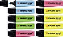 Marcador fluorescente STABILO BOSS Original - Caja con 10 marcadores - Varios colores