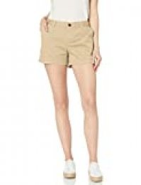 Amazon Essentials – Pantalón corto chino con tiro de 8,89 cm para mujer, caqui, 14