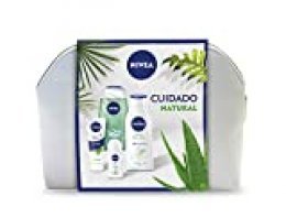 NIVEA Neceser Body Cuidado Natural con loción corporal (1 x 400 ml), gel de ducha (1 x 250 ml), desodorante roll on (1 x 50 ml) y crema de manos (1 x 100 ml)