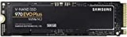Samsung MZ-V7S500BW 970 EVO Plus - Unidad SSD, 500 GB, M.2, NVMe, tamaño 2.5 ", Interfaz SATA 6 GB/s, Color Negro/Naranja