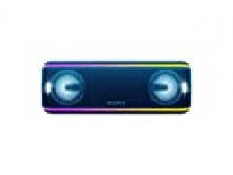 Sony SRSXB41L - Altavoz portátil Bluetooth (Extra Bass, Modo Sonido Live, Party Booster, Luces de Fiesta llamativas, Conector USB para Cargar Smartphone), Color Azul
