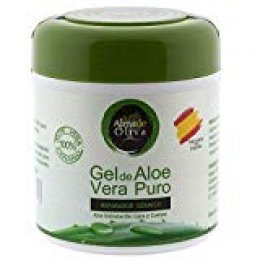 Gel Aloe vera puro 100% de Canarias crema hidratante natural 500 ml para la piel irritada por el depilado y afeitado/Quemaduras solares y picadura de insectos. Uso Facial y Corporal