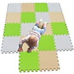 MQIAOHAM juego de enclavamiento juego de bebé tapetes para niños tapetes para niños foammats playmats estera del rompecabezas bebé niños tapete tapete tapete Blanco Beige Frutaverde 101110115