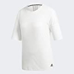 adidas Must Haves 3-Stripes T-Shirt W Camiseta, Mujer, Blanco(White/Black), 2XS