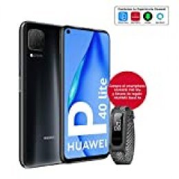 HUAWEI P40 Lite - Smartphone con Pantalla de 6.4" FullView (Kirin 810, 6 GB de RAM,128 GB de ROM, 48MP, Cuádruple cámara, Carga Rápida de 40W, Batería de 4200mAh) Negro + Band 4e, Gris