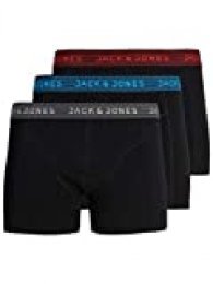Jack & Jones Jacwaistband Trunks 3 Pack Noos Bóxer, Gris (Asphalt Detail:hawaian Ocean & Fiery Red), XX-Large (Pack de 3) para Hombre