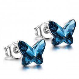 ANGEL NINA Joyer&iacute;a de Mariposa fabricados con cristales Swarovski de Plata de ley 925 para Mujer Damas Chicas