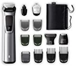 Philips Barbero MG7720/15 Recortador de barba y pelo, óptima precisión, 14 en 1 tecnología Dualcut, autonomía de 120 minutos, batería, Negro/Plata
