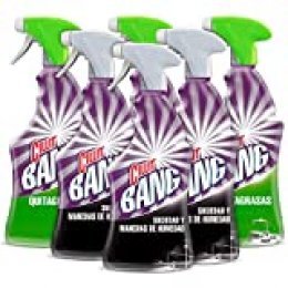 Cillit Bang - Spray Limpiador Suciedad y Manchas de Humedad, para Baños y juntas negras + Spray Quitagrasas, para cocinas - Pack 6 x 750 ml