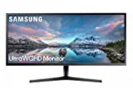 Samsung S34J552 - Monitor de 34" (UltraWide QHD, 4 ms, 75 Hz, FreeSync, LED, VA, 21:9, 3000:1, 300 cd/m², 178°, HDMI, PBP, PIP, Base en V) Negro