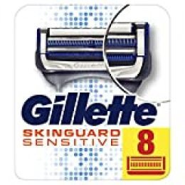 Gillette SkinGuard Sensitive Maquinillas Para Hombre, 8 Recambios