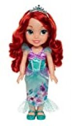 Disney Princess- Princesa, muñeca Ariel Detalle. Fíjate en su Pelo, Vestido, Corona, Zapatitos, Color Multicolor con Preciosos Estampados, 35 cm (78846)