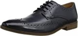 Clarks Stanford Limit, Zapatos de Cordones Derby, Azul (Navy Leather Navy Leather), 43 EU