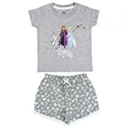 Cerdá - Pijama Niña Elsa, Anna y Olaf de Disney Frozen 2 - Camiseta + Pantalon de Algodón