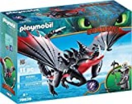 PLAYMOBIL DreamWorks Dragons Aguijón Venenoso y Crimmel, a Partir de 4 Años (70039)