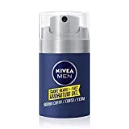 NIVEA MEN Gel Hidratante Rostro y Barba Corta (1 x 50 ml), gel para el cuidado de la barba, cuidado facial para una barba suave y una piel hidratada