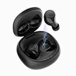 Auriculares Bluetooth 5.0 Dudios Zeus TWS True Wireless Cascos Inalámbricos Invisibles In-Ear Mini Gemelos IPX5 con Micrófono Manos Libres para iOS/Android