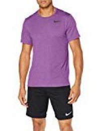Nike M Nk BRT Top SS Hpr Dry Camiseta, Hombre, Bright Violet/htr/Black, XL