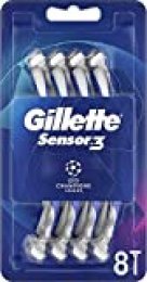 Gillette Sensor3 Comfort Maquinilla Desechable Para Hombre, 8 Uds.