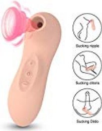 Fovel Succionador de Clítoris Vibrador Puntó G masajeador con 10 Modos de Intensidad para Mujeres, Estimulador de Succión, Impermeable, Recargable,Masajeador, Juguete de Adultos para Parejas o Solos