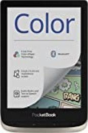PocketBook - Lector de Libros electrónicos (16 GB de Memoria, 15,24 cm (6 Pulgadas), Pantalla a Color Kaleido, iluminación Frontal, Wi-Fi, Bluetooth), Color Plateado