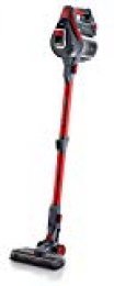 Ariete 2763 - Aspirador vertical de mano y escoba sin cable 2 en 1, ciclónico, recargable filtro hepa, 2 velocidades, batería Litio, luz LED, color negro y rojo