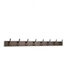 AmazonBasics - Perchero de madera de pared, 8 ganchos modernos 92 cm, Nogal, 2 unidades