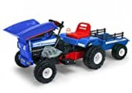 INJUSA Color Azul Tractor Dump Track de 12V con Volquete y Remolque Recomendado para Niños de +3 Años, única (637)