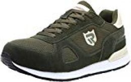 Zapatos de Seguridad para Hombre con Puntera de Acero Zapatillas de Seguridad Trabajo, Calzado de Industrial y Deportiva LM-123k Verde 41 EU