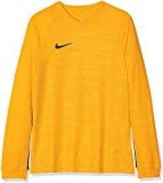 NIKE Dry Tiempo Premier JSY LS Camiseta Fútbol, Hombre, Amarillo University Gold Black, XS