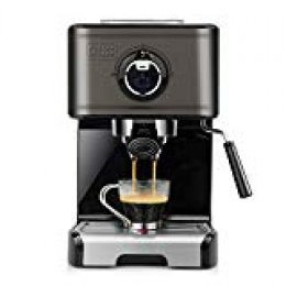 Black+Decker BXCO1200E Cafetera espresso, Acero Inoxidable, Negro