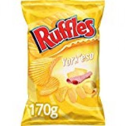 Ruffles - Patatas Fritas con Sabor a Jamón y Queso - 170 gr