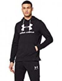 Under Armour Sportstyle Terry Logo Hoodie, Sudadera con Capucha Hombre, Negro (Black / White), L