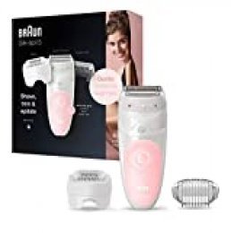 Braun Silk-épil 5 5-620 Depiladora eléctrica para mujer, cabezal de afeitado y recorte depilación suave, tecnología de pinzas micro-grip, uso en húmedo