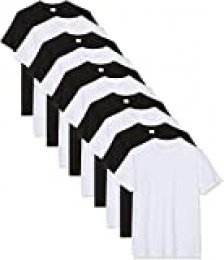 Luigi Bottoni Herren, 10er Pack T-Shirt, Mehrfarbig Weiß, Schwarz), Small (Herstellergröße: S) (erPack 10