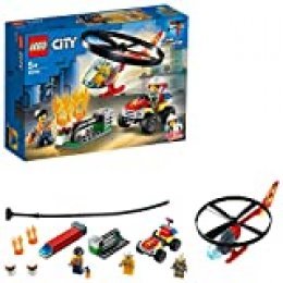 LEGO City Fire - Intervención del Helicóptero de Bomberos, Juguete de Construcción con Helicóptero, Incluye un Quad de Bomberos y 3 Minifiguras (60248)