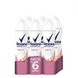 Rexona Tropical - Antitranspirante para Mujer con Protección 48 horas, 6 x 200 ml