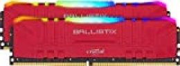 Crucial Ballistix BL2K8G32C16U4RL RGB, 3200 MHz, DDR4, DRAM, Memoria Gamer para Ordenadores de sobremesa, 16GB (8GBx2), CL16, Rojo