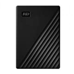 WD 5 TB My Passport disco duro portátil con protección con contraseña y software de copia de seguridad automática, Compatible con PC, Xbox y PS4, color Negro
