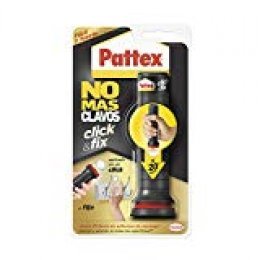 Pattex No Más Clavos Click&Fix, adhesivo de montaje de fácil uso, pegamento instantáneo listo para usar, pegamento fuerte predosificado para bricolaje, 1 x 30 g, 20 dosis
